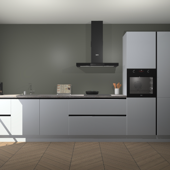 Sneeuwwitte hoogglans greeploze keuken Leuven 49615