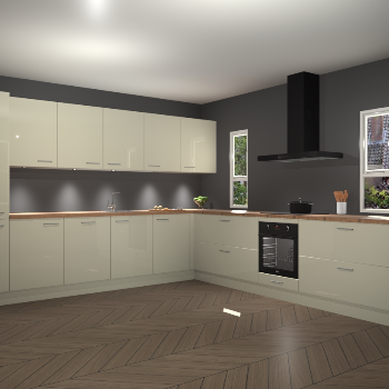 Magnolia hoogglans keuken Solola 87232