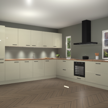 Magnolia hoogglans keuken Solola 87234