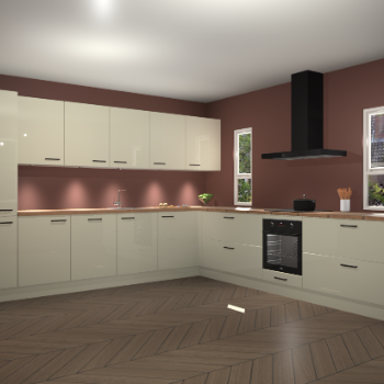 Magnolia hoogglans keuken Solola 87235