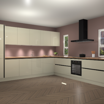 Magnolia hoogglans greeploze keuken Solola 87236