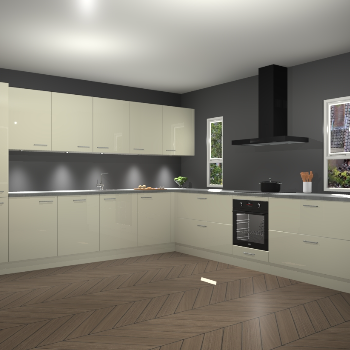 Magnolia hoogglans keuken Solola 87287