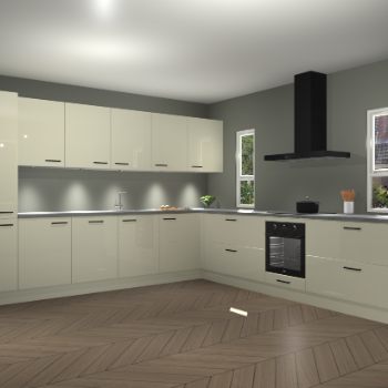 Magnolia hoogglans keuken Solola 87289