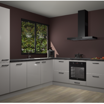 Zijdegrijze hoogglans keuken Benidorm 48297