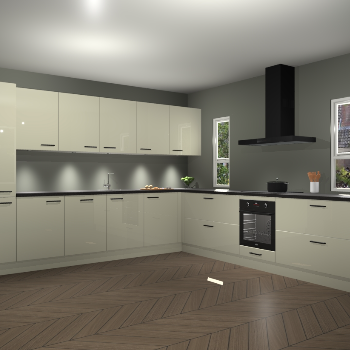 Magnolia hoogglans keuken Solola 87295