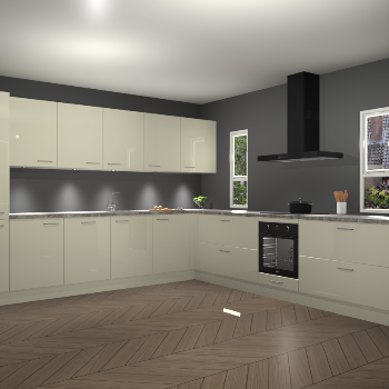 Magnolia hoogglans keuken Solola 87299