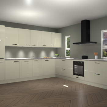 Magnolia hoogglans keuken Solola 87307