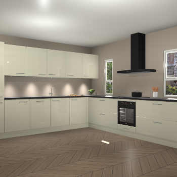 Magnolia hoogglans keuken Solola 87317