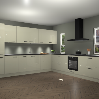 Magnolia hoogglans keuken Solola 87320