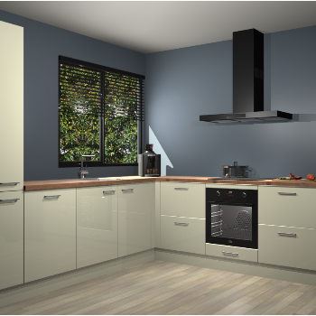 Magnolia hoogglans keuken Benidorm 48357