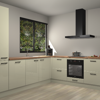 Magnolia hoogglans keuken Benidorm 48360