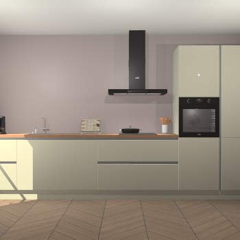 Magnolia hoogglans greeploze keuken Leuven 49858