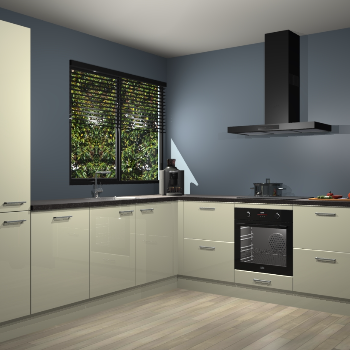 Magnolia hoogglans keuken Benidorm 48434