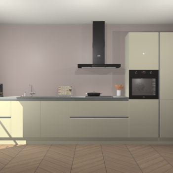 Magnolia hoogglans greeploze keuken Leuven 49890