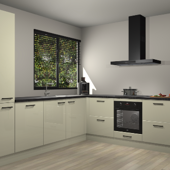 Magnolia hoogglans keuken Benidorm 48532