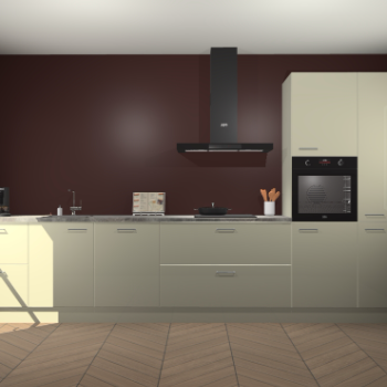 Magnolia hoogglans keuken Leuven 49980