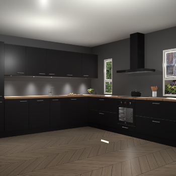 Zwarte keuken Solola 86978