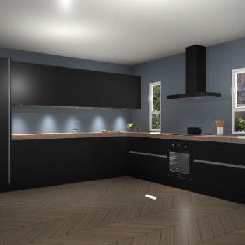 Zwarte greeploze keuken Solola 86979