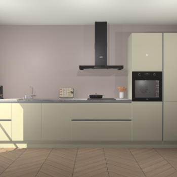 Magnolia hoogglans greeploze keuken Leuven 49987