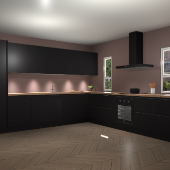 Zwarte greeploze keuken Solola 86982