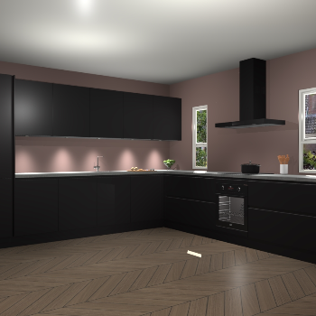 Zwarte greeploze keuken Solola 86990