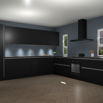 Zwarte greeploze keuken Solola 86993