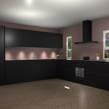 Zwarte greeploze keuken Solola 86996