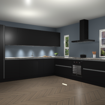 Zwarte greeploze keuken Solola 86999
