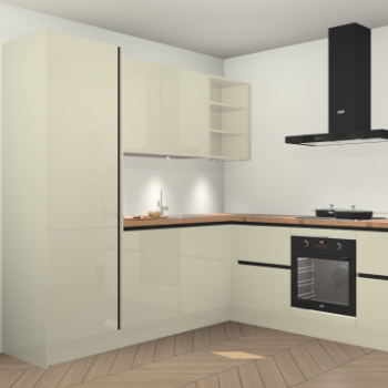 Magnolia hoogglans greeploze keuken Turek 80872