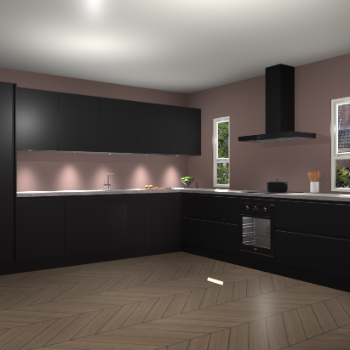 Zwarte greeploze keuken Solola 87008