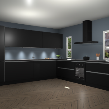 Zwarte greeploze keuken Solola 87012