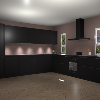 Zwarte greeploze keuken Solola 87015