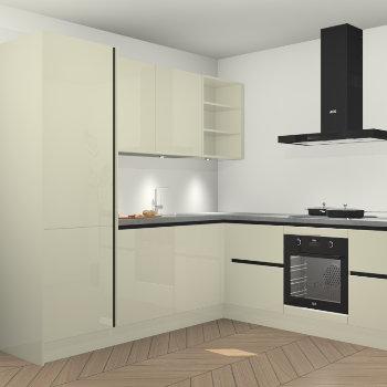 Magnolia hoogglans greeploze keuken Turek 80891