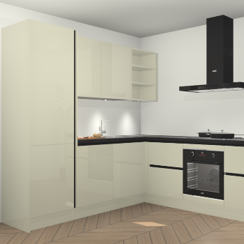 Magnolia hoogglans greeploze keuken Turek 80945