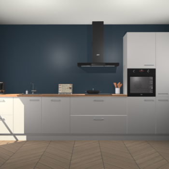 Zijdegrijze keuken Leuven 48870