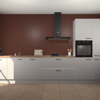 Zijdegrijze keuken Leuven 48874