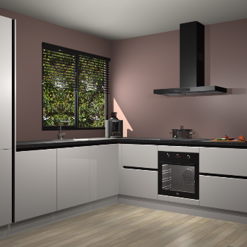 Zijdegrijze greeploze keuken Benidorm 50750