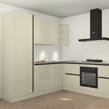 Magnolia hoogglans greeploze keuken Turek 84215