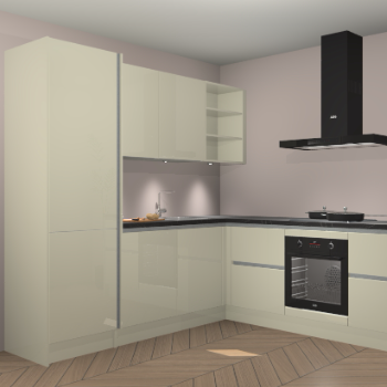 Magnolia hoogglans greeploze keuken Turek 84224