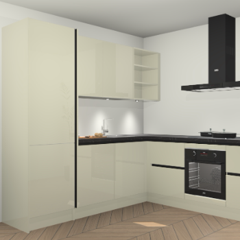 Magnolia hoogglans greeploze keuken Turek 84227