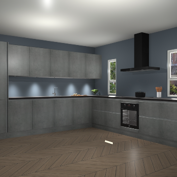 Beton Parelgrijs greeploze keuken Solola 87750