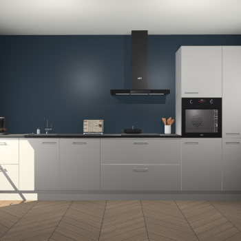 Zijdegrijze keuken Leuven 49015