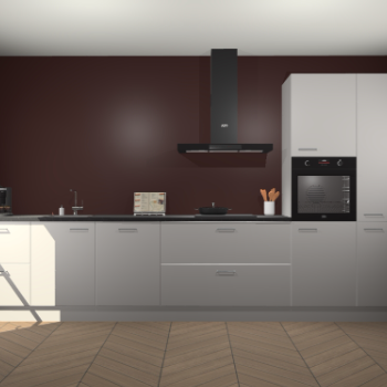 Zijdegrijze keuken Leuven 49016