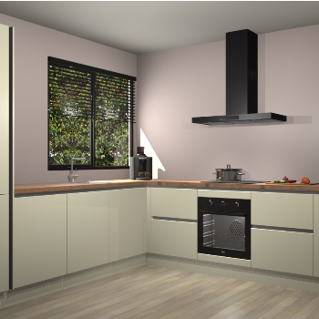 Magnolia greeploze keuken Benidorm 50796