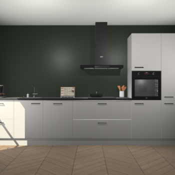 Zijdegrijze keuken Leuven 49018