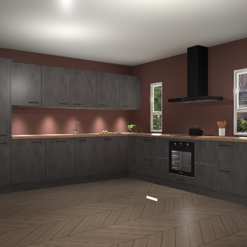 Beton Antraciet keuken Solola 87785