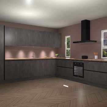 Beton Antraciet greeploze keuken Solola 87786