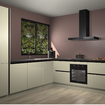 Magnolia greeploze keuken Benidorm 50829