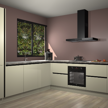 Magnolia greeploze keuken Benidorm 50873