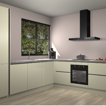 Magnolia greeploze keuken Benidorm 50876